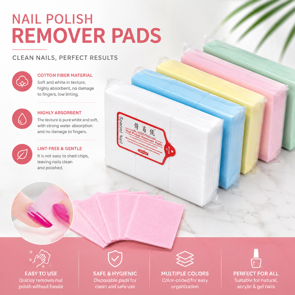 Professional Lint-Free Nail Wipes – 540 Pads
