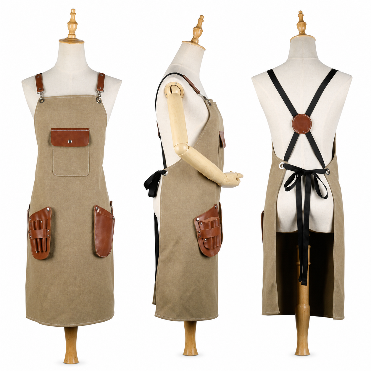 Hairstylists Jean Apron With Multifunctional Pockets