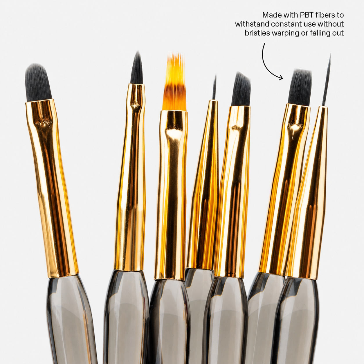 Aprés Art Brush Set – 7pcs w/ Holder