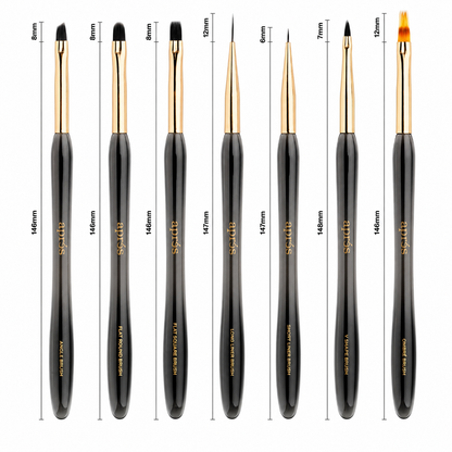 Aprés Art Brush Set – 7pcs w/ Holder