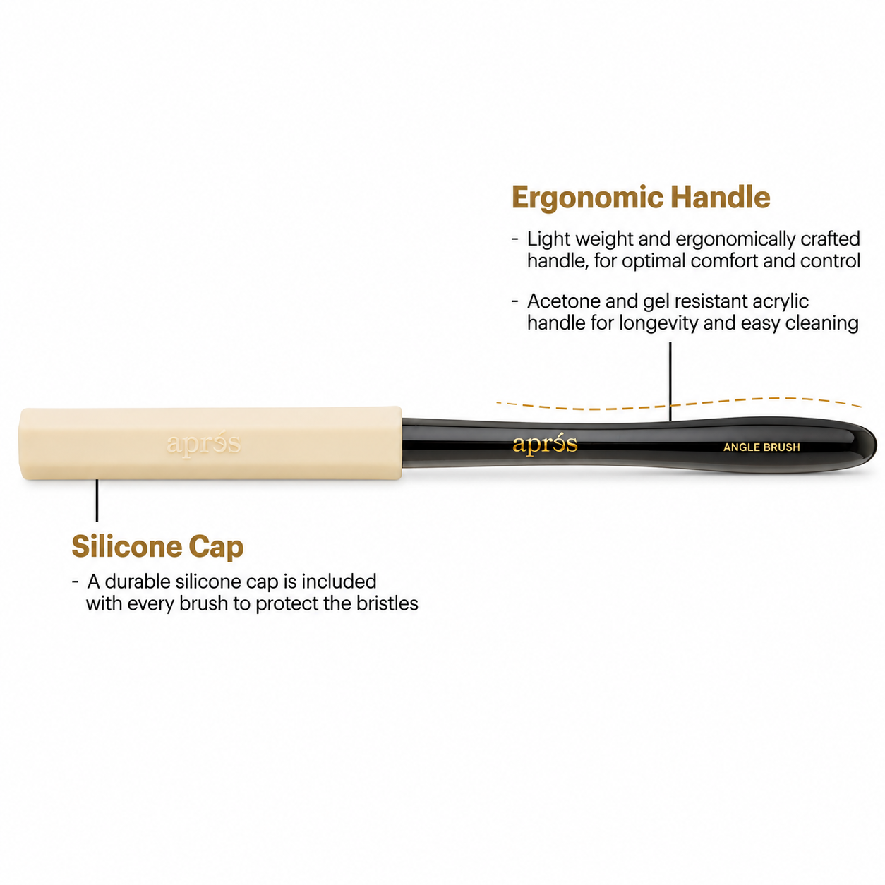 Aprés Art Brush Set – 7pcs w/ Holder