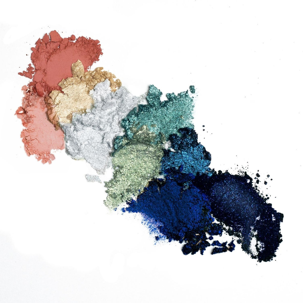 Aqua eyeshadow powder swatch