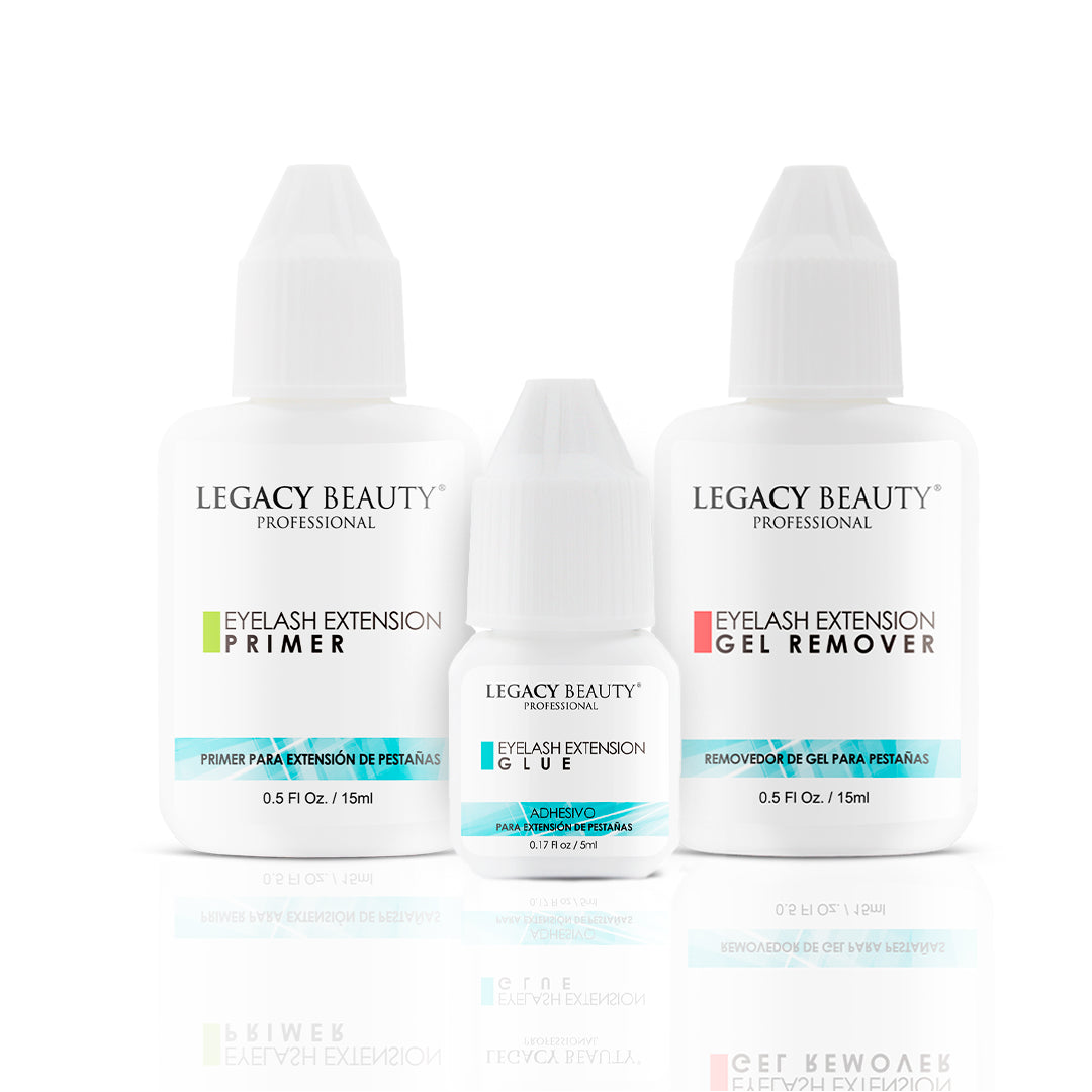 Eyelash Extension Set of Primer, Glue & Gel Remover