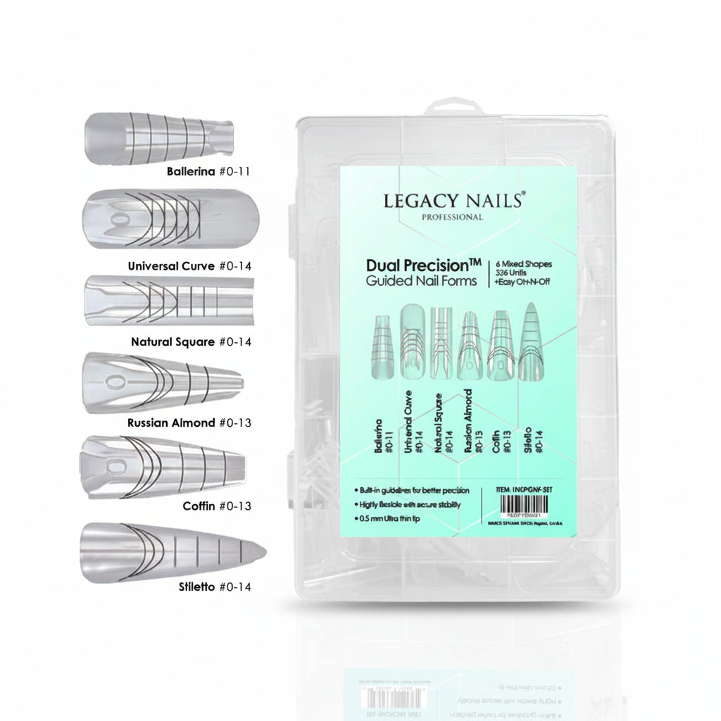 Dual Precision Nail Forms – 6 Mixed Shapes