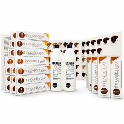 InnovationEvo Hair Color Set of 40 Colors + 8 Colors, 1 Color Cart  & 2 Peroxide Free