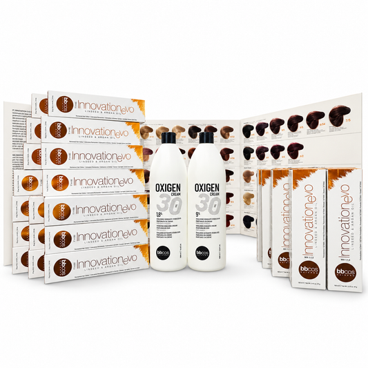 InnovationEvo Hair Color Set of 40 Colors + 8 Colors, 1 Color Cart  & 2 Peroxide Free