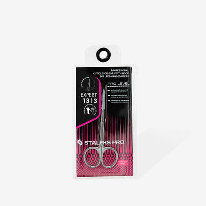 Staleks Pro Expert 13 Type 3 Professional Cuticle Scissors with Hook for Left-Handed Users