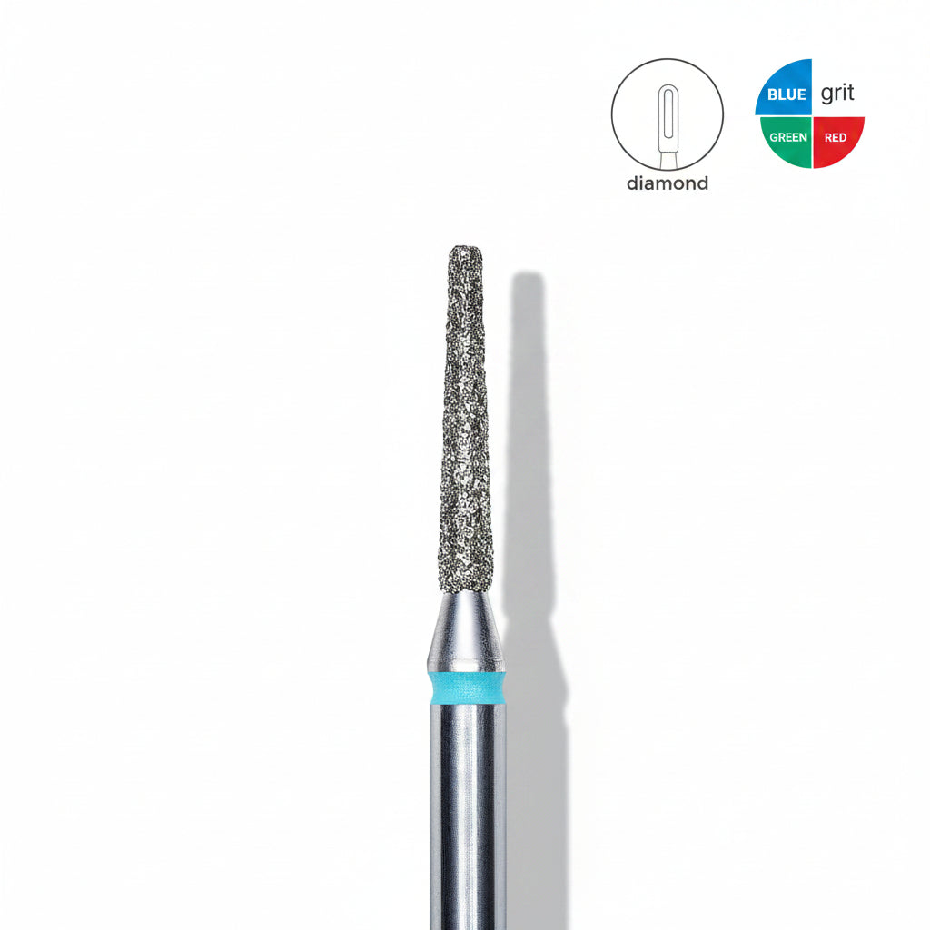Staleks Diamond Nail Drill Bit Frustum Blue Medium 1.6mm 10mm
