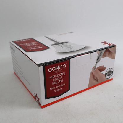 Adoro desktop electric nail file machine with handpiece and foot pedal for professional manicure and pedicure