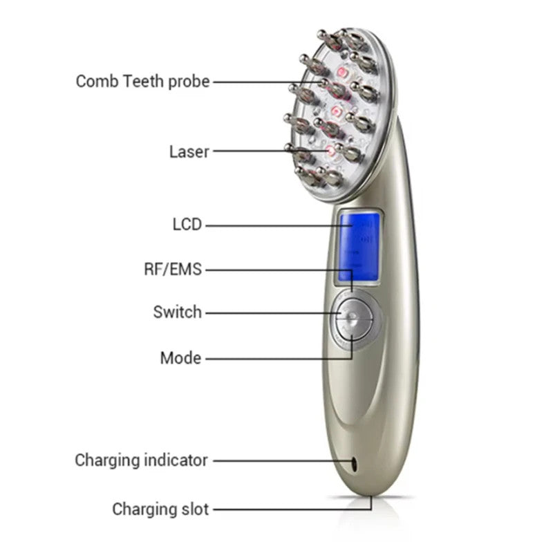Electric Laser Hair Growth Comb Red Light Therapy Scalp Massager