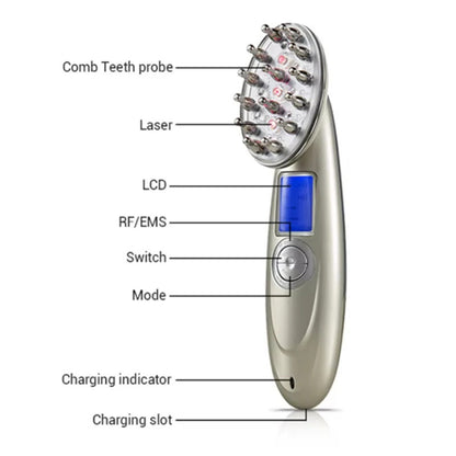 Electric Laser Hair Growth Comb Red Light Therapy Scalp Massager