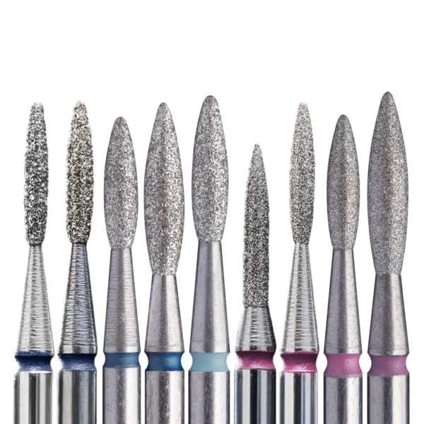 Diamond Nail Drill Bit FLAME Working Part 8mm / 10mm
