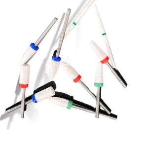 Professional Ceramic Bits for Nail Drill High Quality Flame / Barrel / Cone