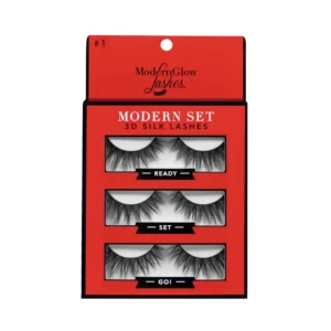 Set of 3 pair False Lashes ”Ready, Set, Go!" 3D Silk