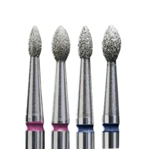 Diamond Nail Drill Bit POINTED BUD with 3 - 4.5 mm Working Part