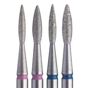 Diamond Nail Drill Bit Pointed FLAME 8 mm Working Part