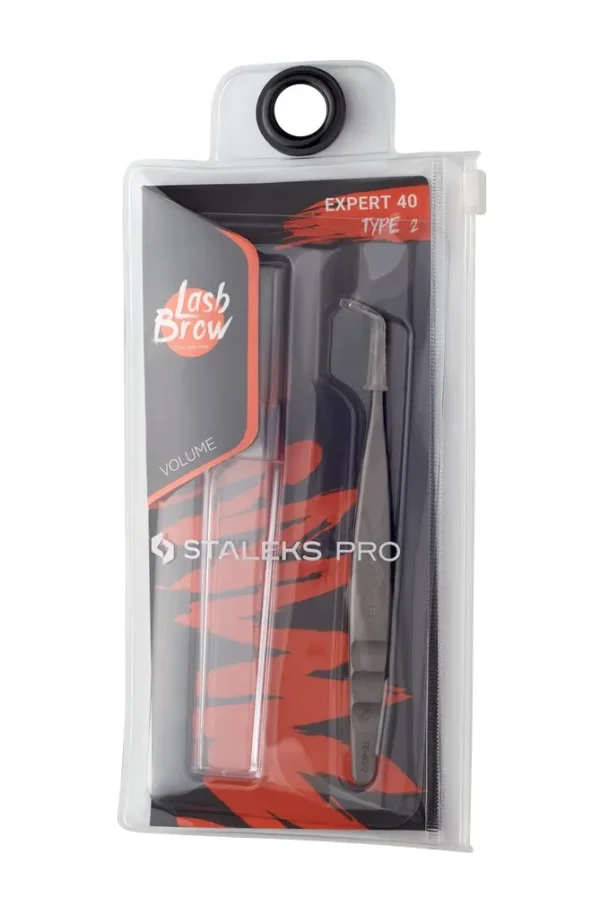 Professional L-shaped Eyelash Tweezers Expert 40 Type 2 - Image 4