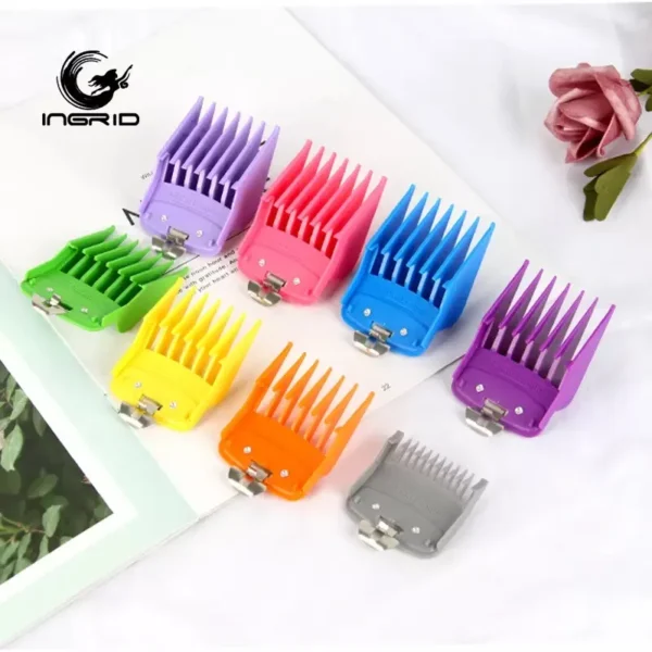8 Pcs Professional Colorful Hair Clipper Guide Combs Wahl Replacement - Image 6