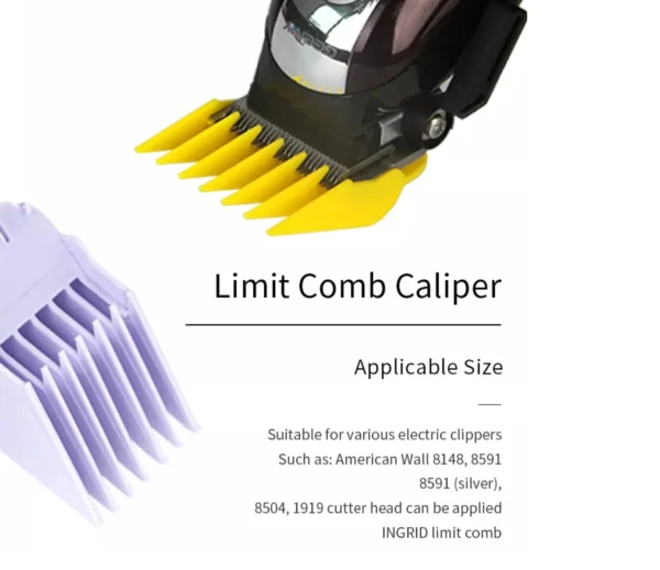 8 Pcs Professional Colorful Hair Clipper Guide Combs Wahl Replacement - Image 8