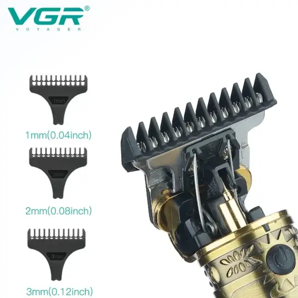 Professional Hair & Beard Trimmer Cordless Rechargeable Gold VGR ‎V-228 - Image 6